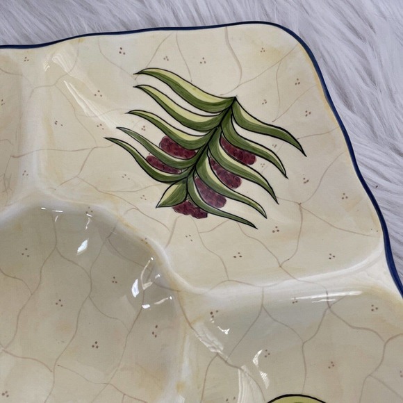 Laurie Gates Divided‎ Plate Serving Dish/Plate GatesWare 17 Chips/Dip Platter - Picture 5 of 10